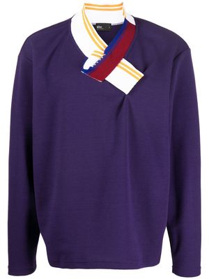 Kolor long-sleeve asymmetric top - Purple