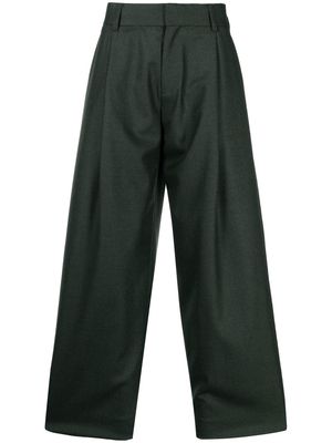 Kolor mid-rise wide tailored trousers - Green