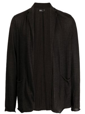 Kolor notched-lapel knit cardigan - Grey