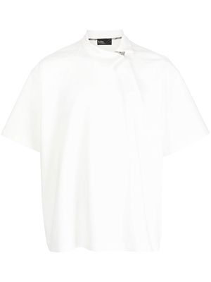 Kolor off-center fastening polo shirt - White