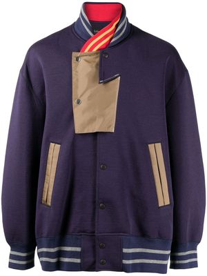 Kolor off-centre press-stud fastening jacket - Purple