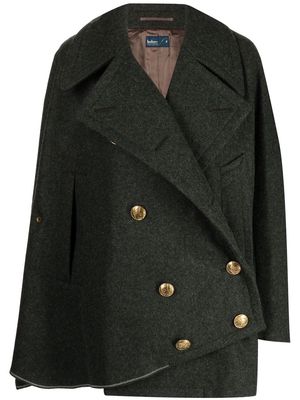 Kolor oversized double-breasted coat - Green