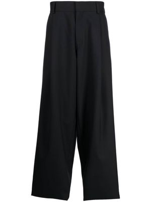 Kolor plain elasticated wide trousers - Black