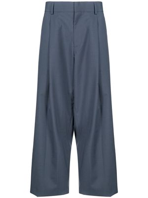 Kolor pleat-detail tailored trousers - Blue