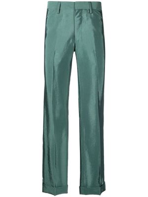 Kolor pleated straight-leg trousers - Green