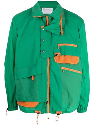 Kolor semi-sheer bomber jacket - Green