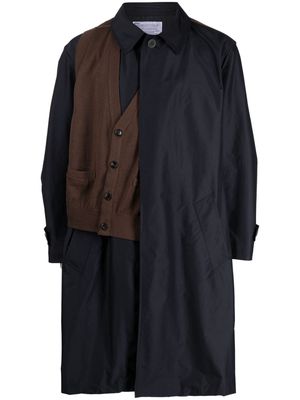 Kolor single-breasted coat - Blue