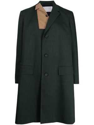 Kolor single-breasted coat - Green