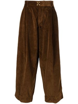 Kolor slim-fit corduroy trousers - Brown