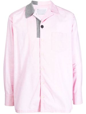 Kolor spread-collar button-down shirt - Pink