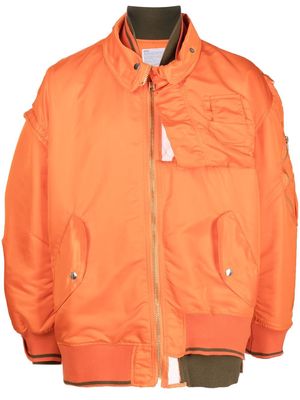 Kolor spread-collar light jacket - Orange
