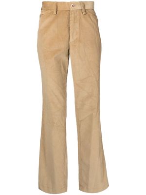 Kolor straight-leg corduroy trousers - Brown