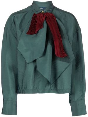 Kolor tie-neck embellishment blouse - Green