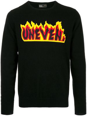 KOLOR Uneven flame sweater - Black