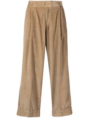 Kolor wide-leg corduroy trousers - Neutrals