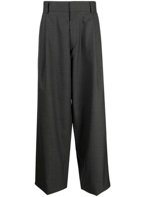 Kolor wide-leg wool trousers - Grey