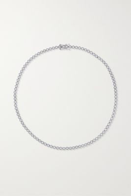KOLOURS JEWELRY - Hexagon 18-karat White Gold Diamond Necklace - one size