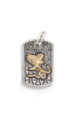 Konstantino Men's Ark Eagle & Snake Dog Tag Pendant in Silver