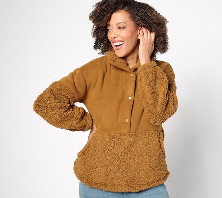 Koolaburra by UGG Bonded Sherpa Pullover with Snaps