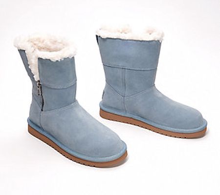 Koolaburra by UGG Suede Zip Short Boots - Aribel