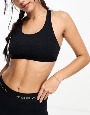 Koral Galaxy Tax sports bra in black