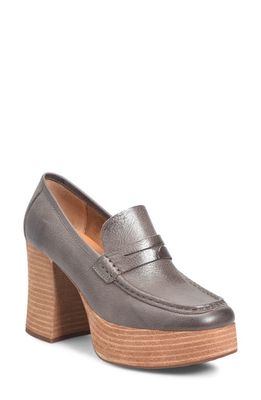 Kork-Ease® Barbara Platform Penny Loafer Pump in Grey F/G 