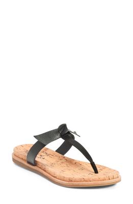 Kork-Ease T-Strap Sandal in Black Leather