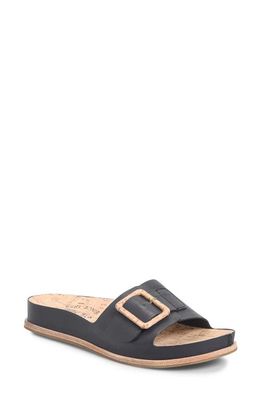 Kork-Ease Tutsi Buckle Slide Sandal in Black F/G