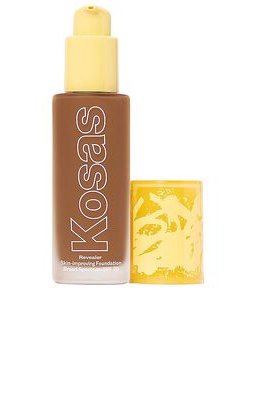 Kosas Revealer Skin Improving Foundation SPF 25 in Medium Deep Neutral Olive 360.