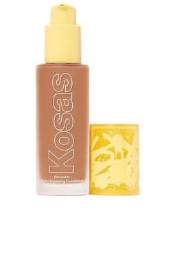Kosas Revealer Skin Improving Foundation SPF 25 in Medium Deep Warm 300.