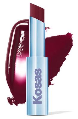 Kosas Wet Stick Moisturizing Shiny Sheer Lipstick in Bikini Blaze