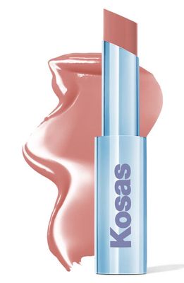 Kosas Wet Stick Moisturizing Shiny Sheer Lipstick in Hot Beach