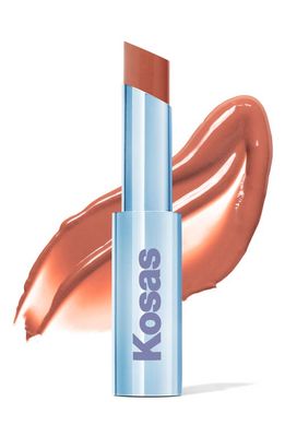 Kosas Wet Stick Moisturizing Shiny Sheer Lipstick in Papaya Treat