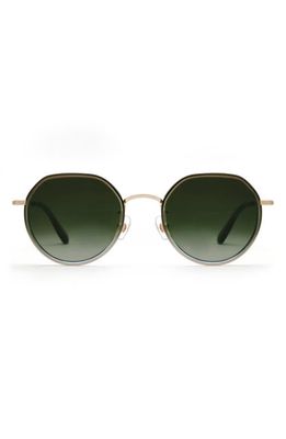 KREWE Calliope 51mm Gradient Round Sunglasses in Matcha/Green
