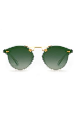 KREWE St. Louis 62.5mm Gradient Oversize Round Sunglasses in Lagoon/Green