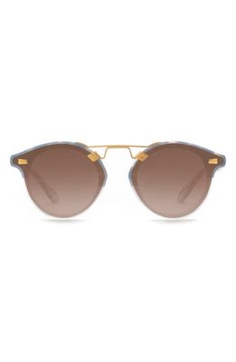 KREWE St. Louis 62.5mm Gradient Oversize Round Sunglasses in Opaline /Amber