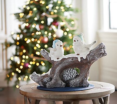 Kringle Express Branch with Two Birds Figure