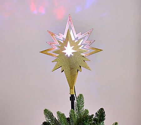 Kringle Express Christmas Lightshow Projector Tree Topper