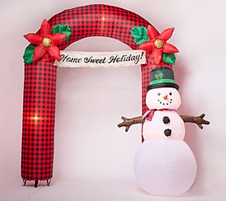 Kringle Express Inflatable Archway with Snowman