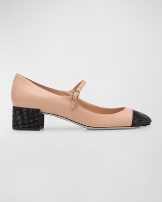 Kristen Bicolor Strass Mary Jane Pumps