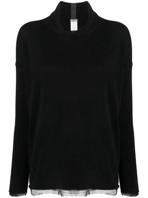 Kristensen Du Nord cashmere sheer-panel jumper - Black