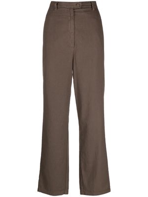 Kristensen Du Nord off-centre button-fastening trousers - Brown