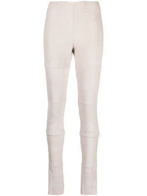 Kristensen Du Nord panelled suede leggings - Neutrals