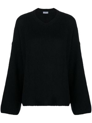 Kristensen Du Nord V-neck chunky-knit jumper - Black