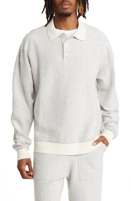 KROST Heritage Oversize Long Sleeve Polo in Seed Pearl