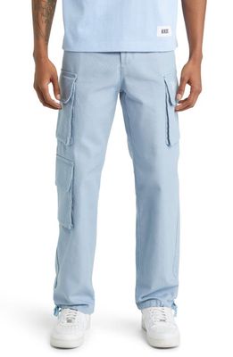 KROST Safari Cotton Canvas Cargo Trousers in Cashmere Blue