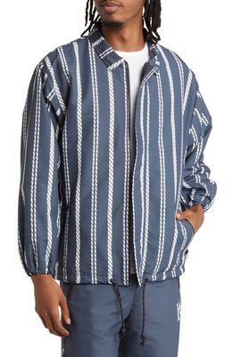 KROST x Nautica Rope Print Water Resistant Windbreaker Jacket in Dark Navy