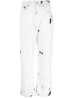 Ksubi bleached-effect straight-leg jeans - White