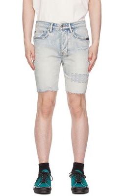 Ksubi Blue Chopper Short 2 Tone Denim Shorts