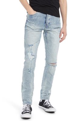 Ksubi Chitch Punk Trashed Slim Fit Stretch Jeans in Philly Blue